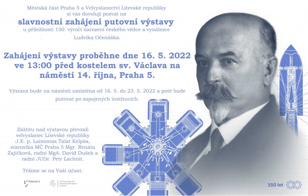 Městská část Praha 5 ve spolupráci s Litevským velvyslanectvím slavnostně otevřela výstavu ke 150. letům narození českého velikána Ludvíka Očenáška 1 V%C3%BDstava L. O%C4%8Den%C3%A1%C5%A1ek