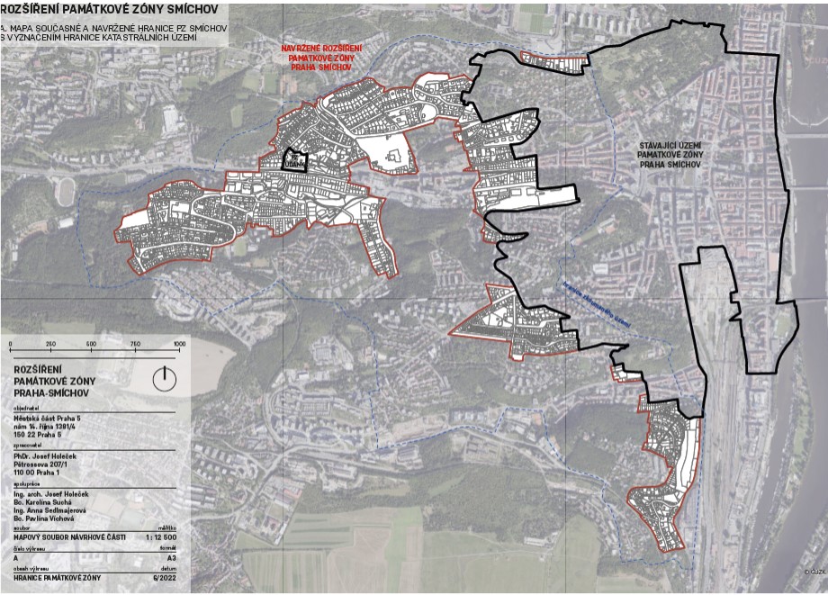 Praha 5 chce rozšířit Památkovou zónu Smíchov 1 mapa pam%C3%A1tkov%C3%A9 z%C3%B3ny Sm%C3%ADchov