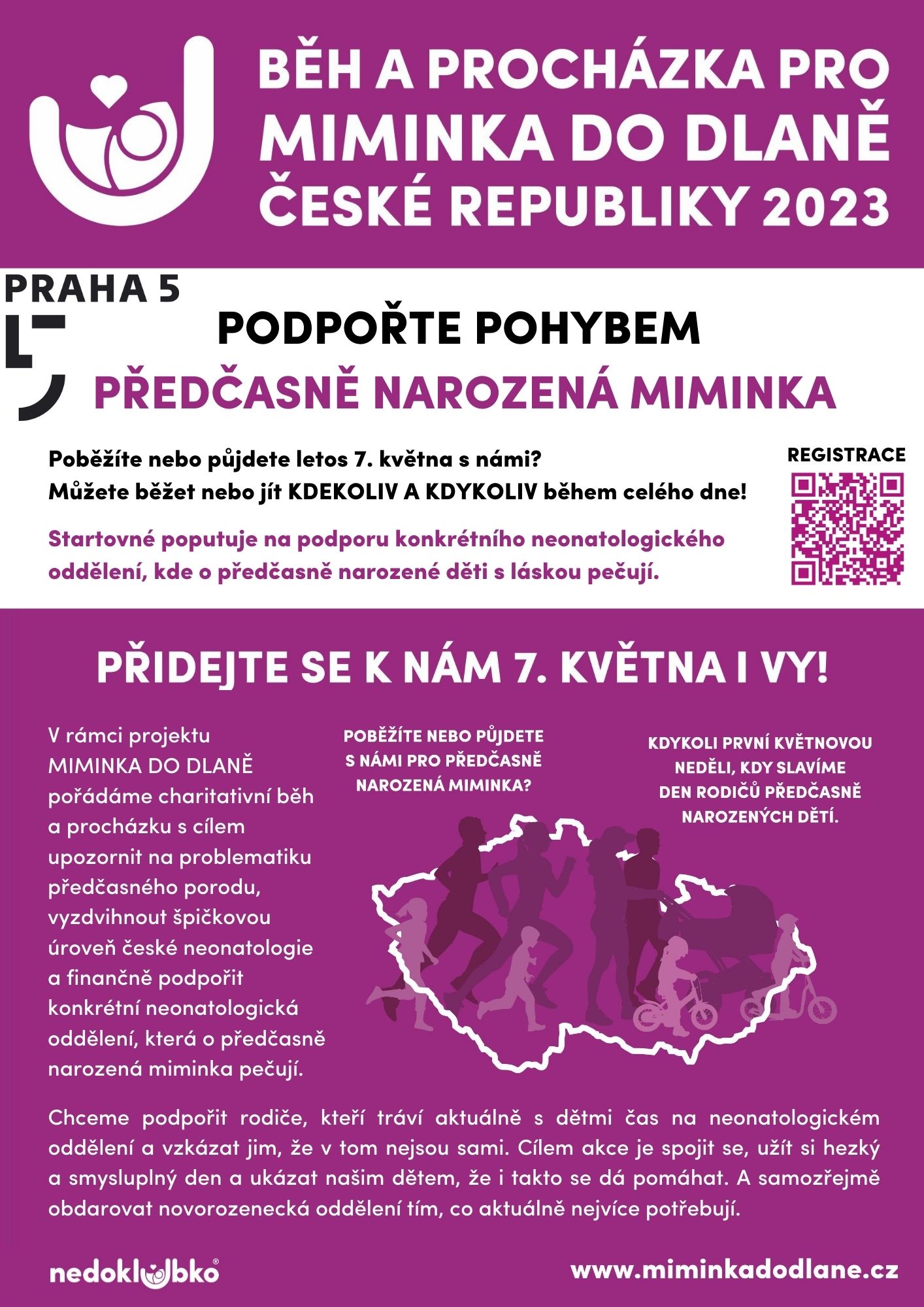 Třetí ročník virtuálního Běhu a procházky pro MIMINKA DO DLANĚ neziskové organizace Nedoklubko se blíží 1 B%C4%9AH a PROCH%C3%81ZKA MCP5