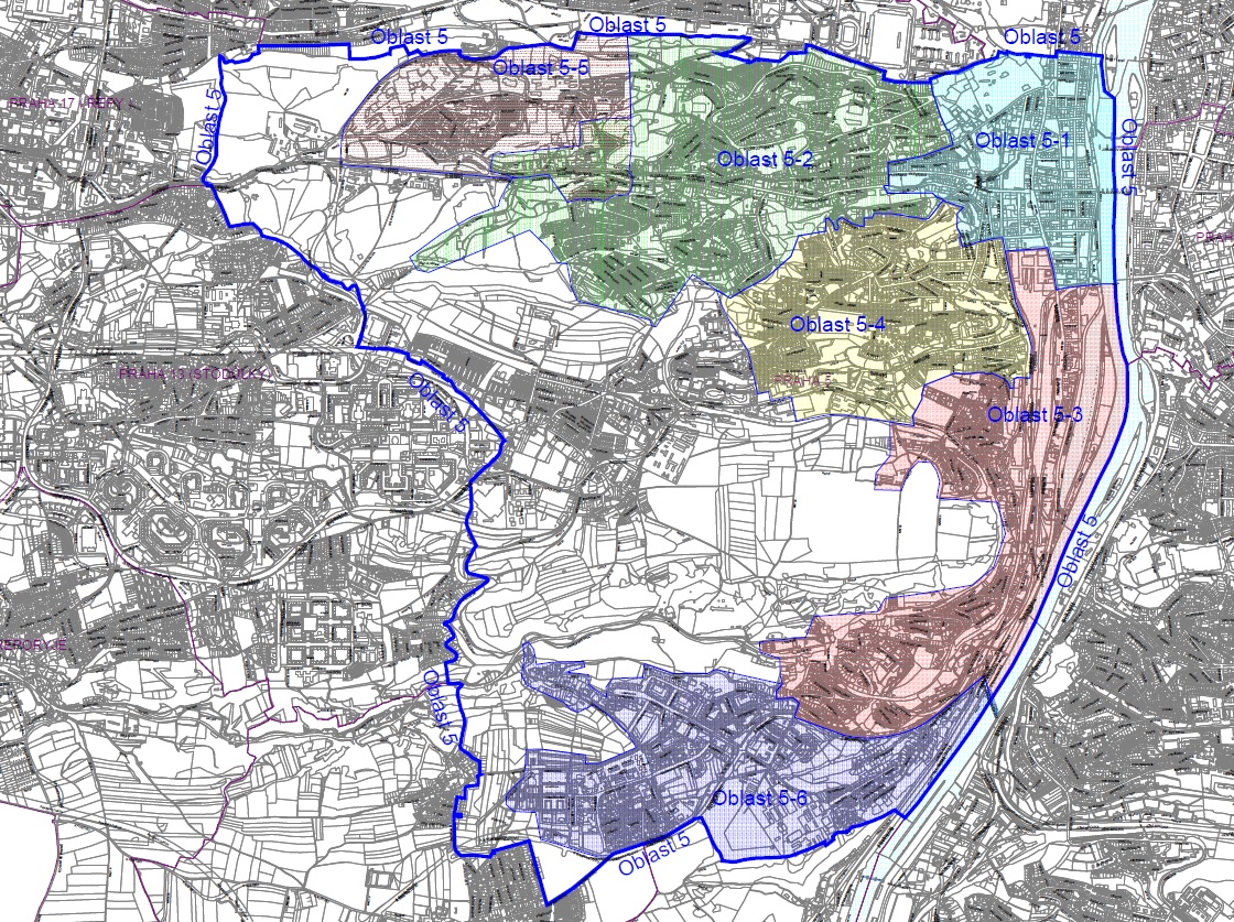 Mapa parkovacích zón