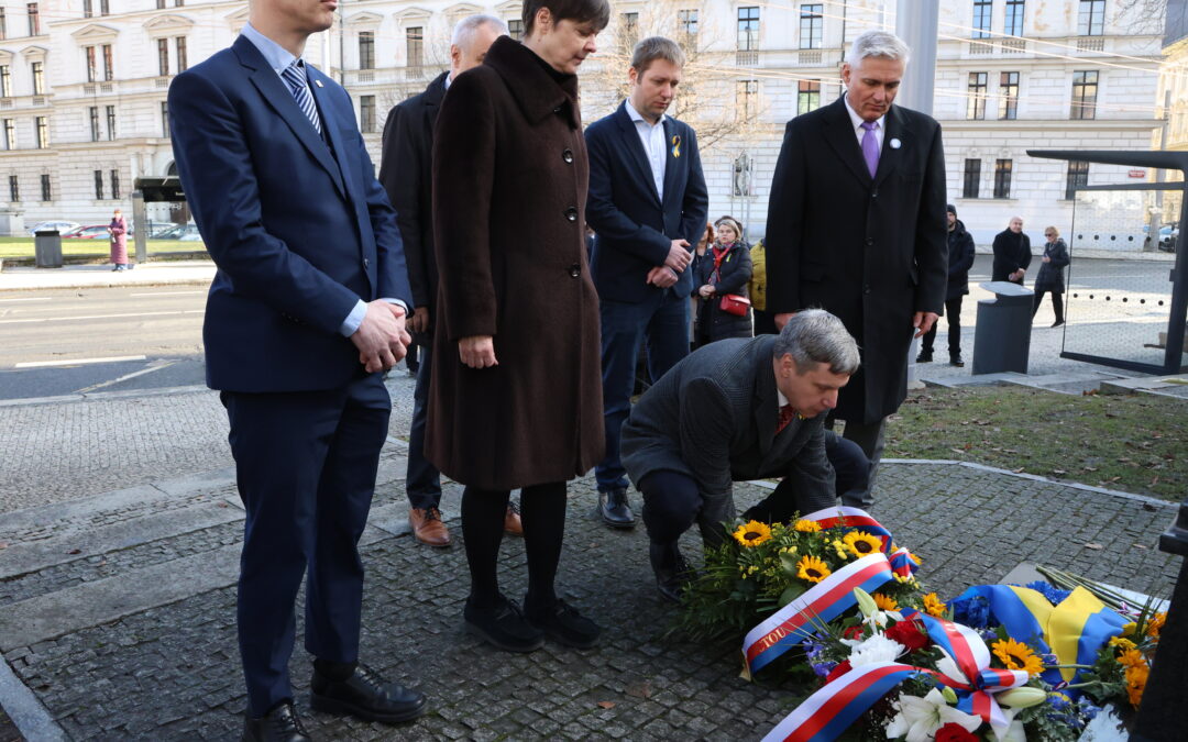 Zástupci Prahy 5 si připomněli výročí ruského vpádu na Ukrajinu