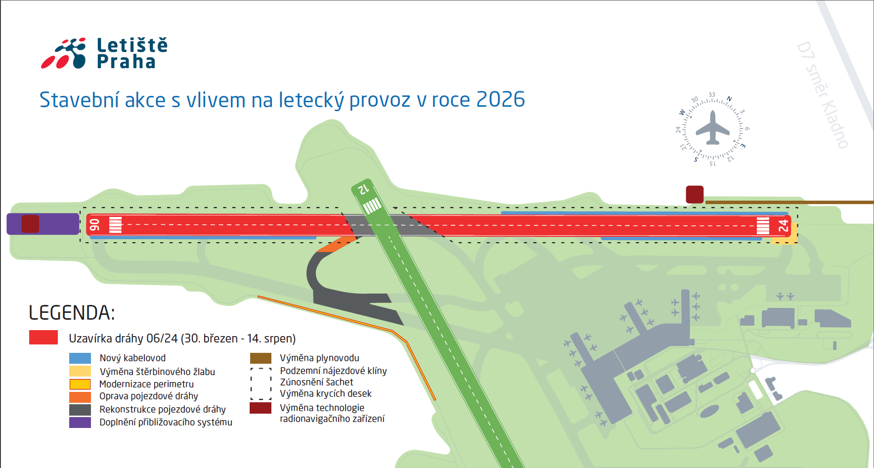Modernizace hlavní ranveje na Ruzyni pokračuje i letos 1 letiste draha