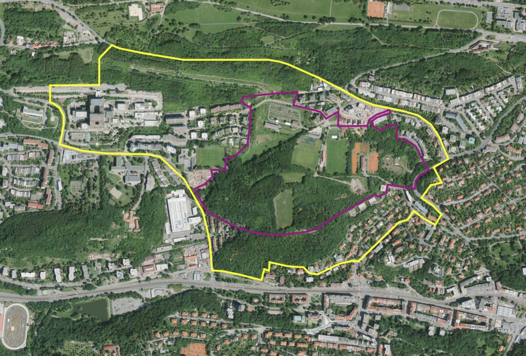 řešené a zájmové území Skalka – Císařka