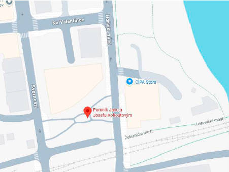 Věhlasný velocipedista by mohl mít svoje náměstí 2 mapa pomnik