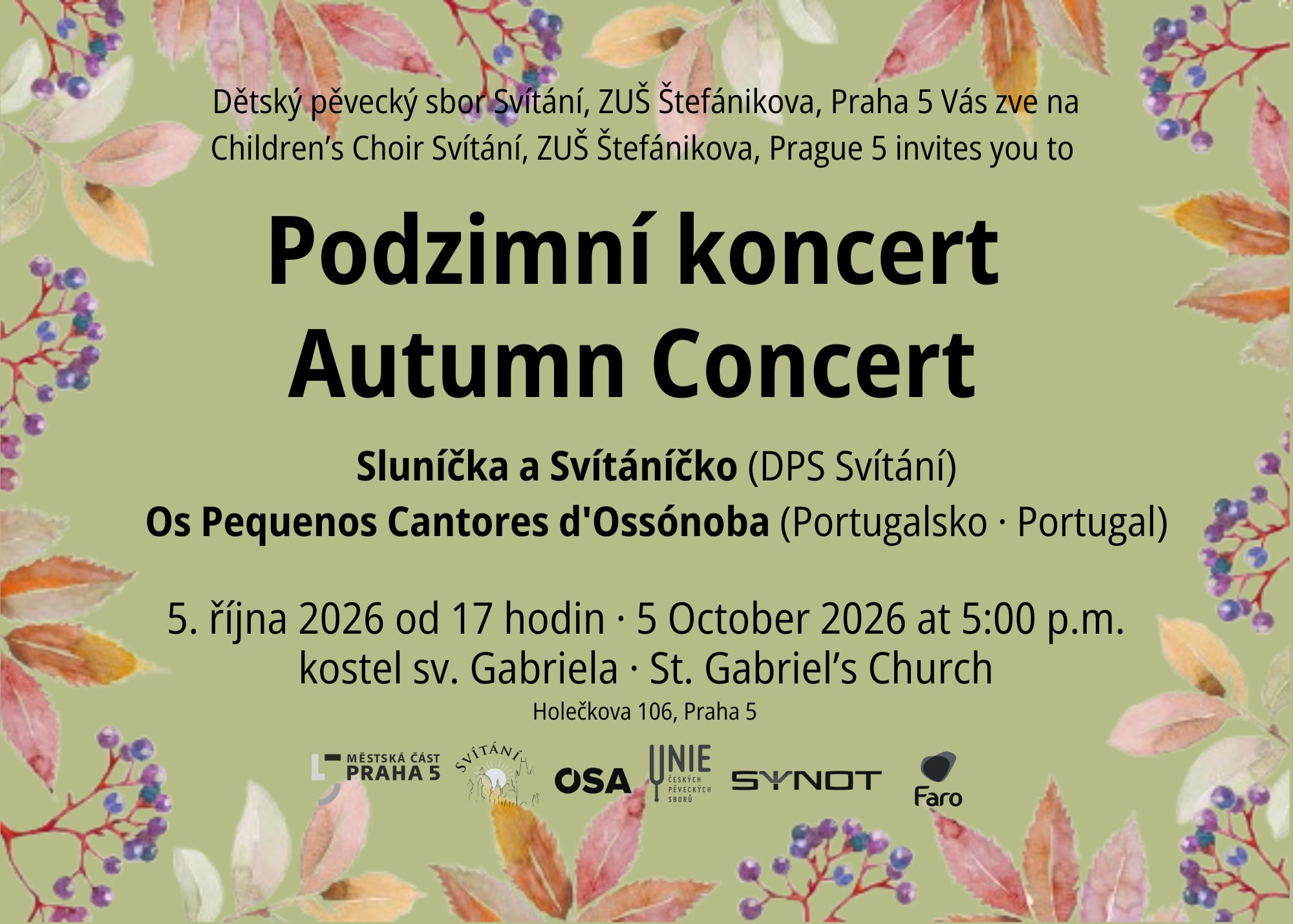 Podzimní koncert 1 Podzimni koncert pozvanka