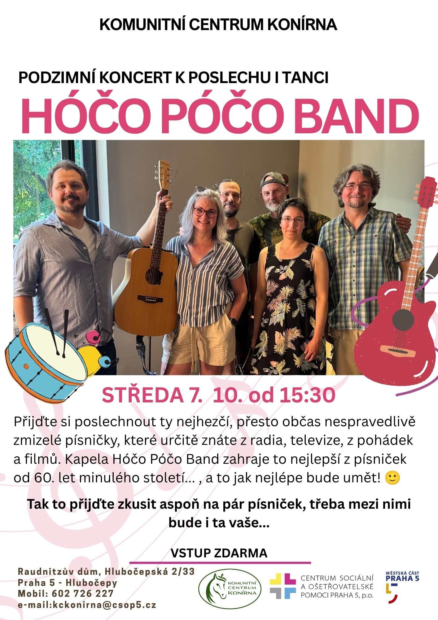 Přehled akcí v Praze 5 tento týden 3 KCK HocoPocoBand2 10 26