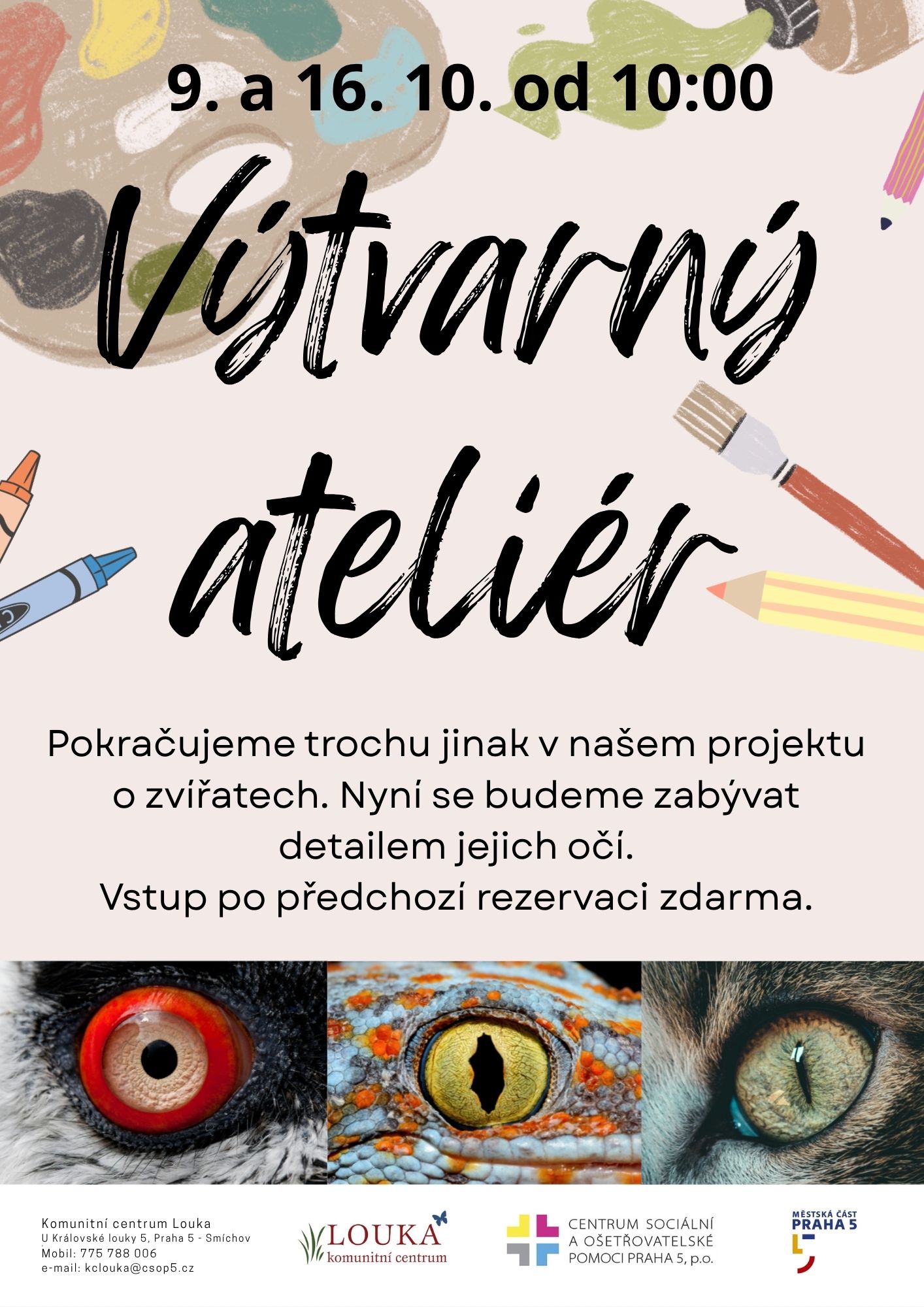 Přehled akcí na tento týden 8 KCL 9 16 10 2026 Vytvarny atelier 1