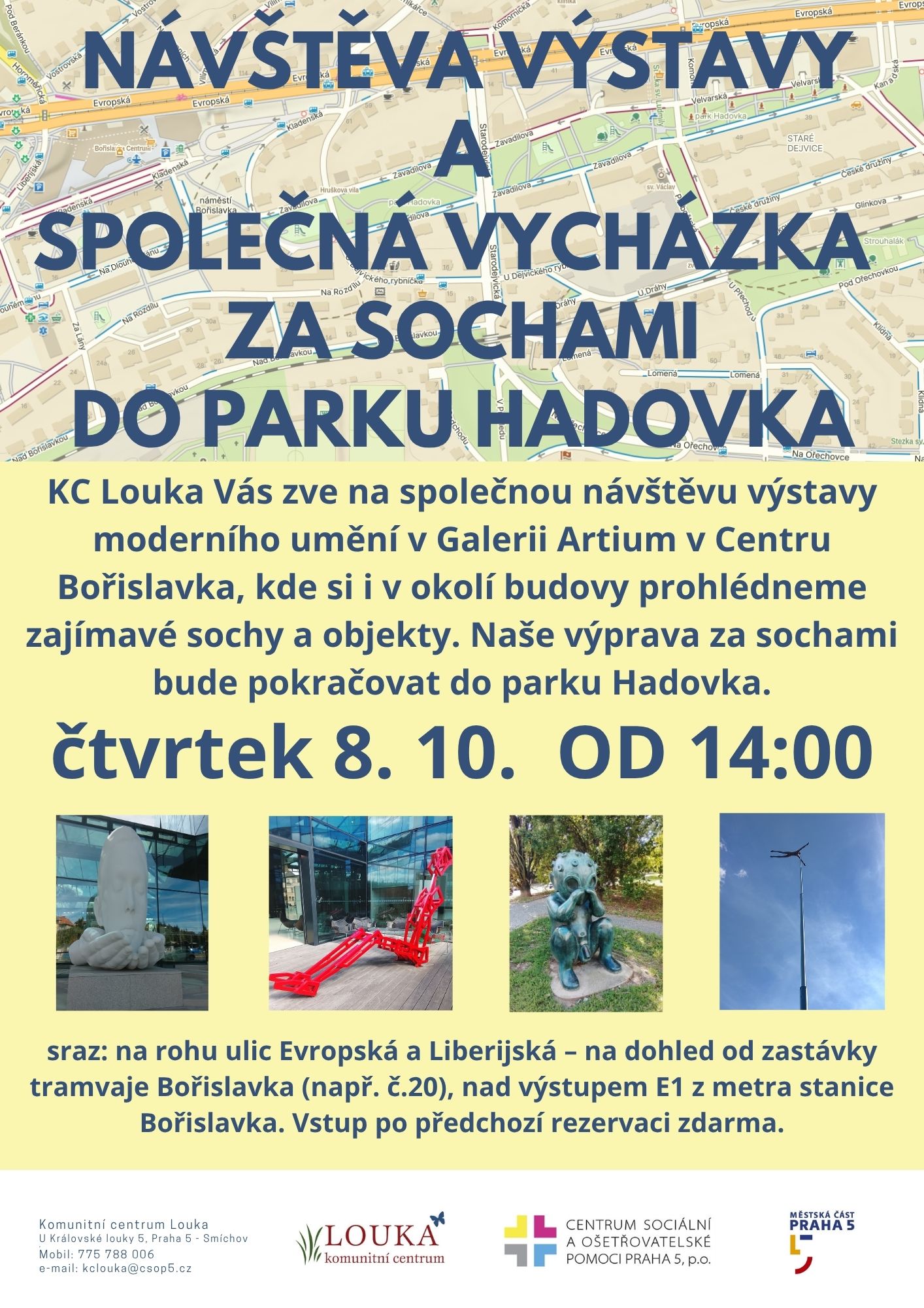 Přehled akcí v Praze 5 tento týden 8 KCL 8 10 2026 vychazka Hadovka