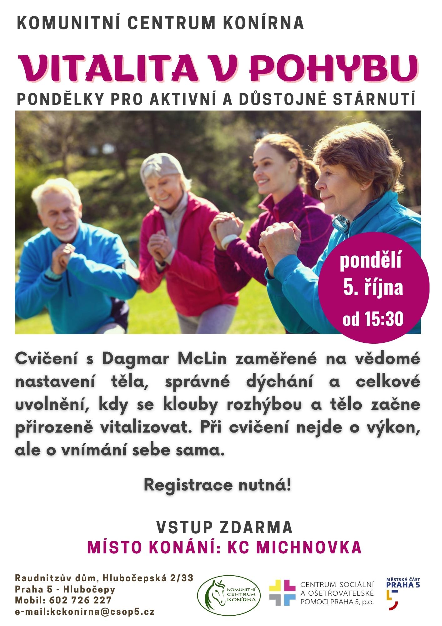 Přehled akcí v Praze 5 tento týden 4 KCM vitalita pohyb5 10 26