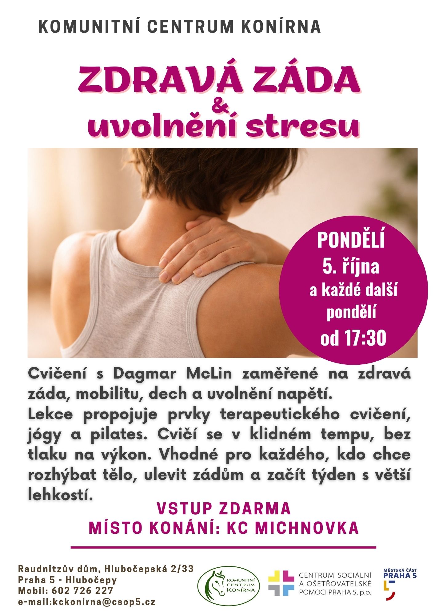 Přehled akcí v Praze 5 tento týden 6 KCM zdravaZADA 10 26