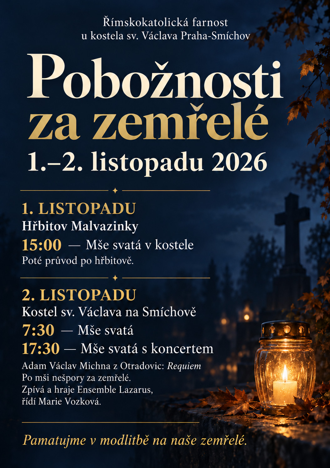 Poboznosti za zemrele u sv. Vaclava