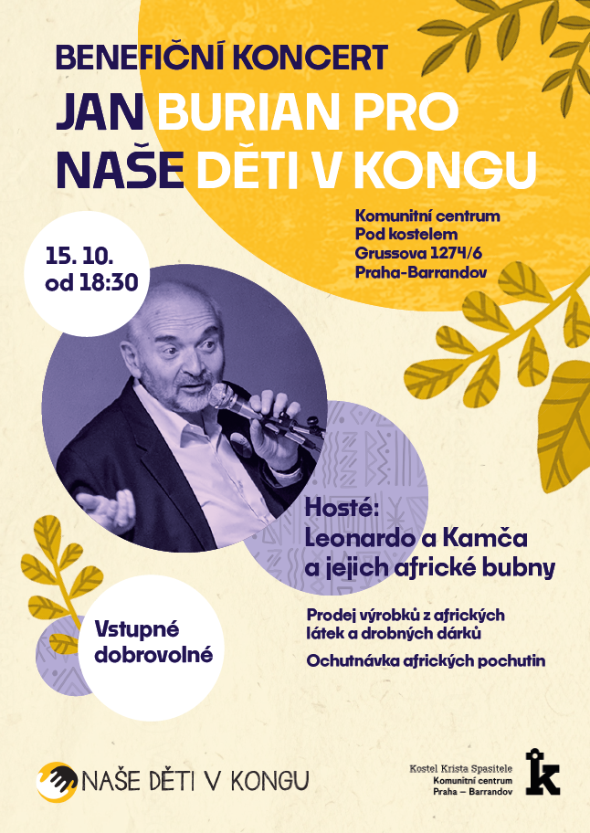 Benefiční koncert Jan Burian pro Naše děti v Kongu 1 benenficni koncert