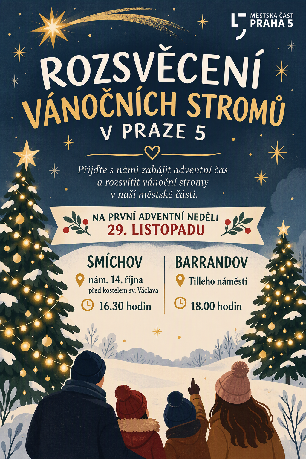 Rozsvěcení vánočních stromů 1 strom 2026 2